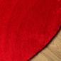 Preview: Teppich HUARTE Kurzflor Weich und Waschbar Rot Ø 80 cm
