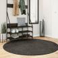 Preview: ARDEBO.de - Teppich ISTAN Hochflor Glänzend Anthrazit Ø 160 cm