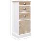 Preview: Beistellschrank 38x28x86 cm Massivholz Paulownia