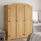 Preview: Kleiderschrank Mexiko-Stil Kiefernholz 3 Türen