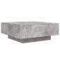 Preview: Couchtisch mit LED-Leuchten Betongrau 80x80x31 cm