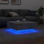 Preview: Couchtisch mit LED-Leuchten Betongrau 80x80x31 cm