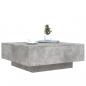Preview: Couchtisch mit LED-Leuchten Betongrau 80x80x31 cm