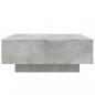 Preview: Couchtisch mit LED-Leuchten Betongrau 80x80x31 cm