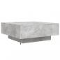 Preview: Couchtisch mit LED-Leuchten Betongrau 80x80x31 cm