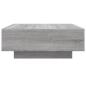 Preview: Couchtisch mit LED-Leuchten Grau Sonoma 80x80x31 cm