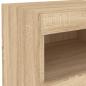 Preview: Nachttisch mit LED-Leuchten Sonoma-Eiche 50x40x45 cm