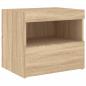 Preview: Nachttisch mit LED-Leuchten Sonoma-Eiche 50x40x45 cm