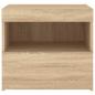 Preview: Nachttisch mit LED-Leuchten Sonoma-Eiche 50x40x45 cm