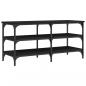 Preview: Schuhbank Schwarz 100x38,5x49cm Holzwerkstoff