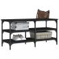 Preview: Schuhbank Schwarz 100x38,5x49cm Holzwerkstoff