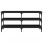 Preview: Schuhbank Schwarz 100x38,5x49cm Holzwerkstoff
