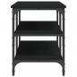 Preview: Schuhbank Schwarz 100x38,5x49cm Holzwerkstoff