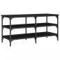 Preview: Schuhbank Schwarz 100x38,5x49cm Holzwerkstoff