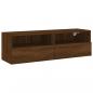 Preview: TV-Wandschrank Braun Eiche-Optik 100x30x30 cm Holzwerkstoff