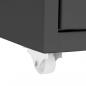 Preview: Aktenschrank mit Rollen Anthrazit 28x41x109 cm Metall