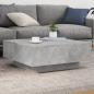 Preview: ARDEBO.de - Couchtisch Betongrau 80x80x31 cm Holzwerkstoff