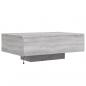 Preview: Couchtisch mit LED-Leuchten Grau Sonoma 85x55x31 cm