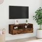 Preview: TV-Wandschrank Räuchereiche 80x30x30 cm Holzwerkstoff