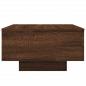 Preview: Couchtisch mit LED-Leuchten Braun Eichen-Optik 55x55x31 cm