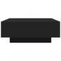 Preview: Couchtisch mit LED-Leuchten Schwarz 80x80x31 cm