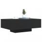 Preview: Couchtisch mit LED-Leuchten Schwarz 85x55x31 cm