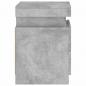 Preview: Nachttisch mit LED-Leuchten Betongrau 35x39x55 cm