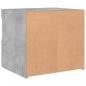Preview: Nachttisch mit LED-Leuchten Betongrau 50x40x45 cm