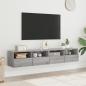 Preview: TV-Wandschränke 2 Stk. Grau Sonoma 80x30x30 cm Holzwerkstoff