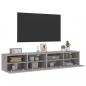 Preview: TV-Wandschränke 2 Stk. Grau Sonoma 80x30x30 cm Holzwerkstoff