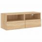Preview: TV-Wandschrank Sonoma-Eiche 80x30x30 cm Holzwerkstoff