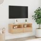 Preview: TV-Wandschrank Sonoma-Eiche 80x30x30 cm Holzwerkstoff