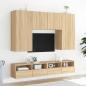 Preview: TV-Wandschrank Sonoma-Eiche 80x30x30 cm Holzwerkstoff