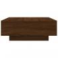 Preview: Couchtisch mit LED-Leuchten Braun Eichen-Optik 80x80x31 cm