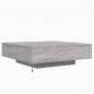 Preview: Couchtisch mit LED-Leuchten Grau Sonoma 100x100x31 cm