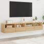 Preview: ARDEBO.de - TV-Wandschränke 2 Stk. Sonoma-Eiche 80x30x30 cm Holzwerkstoff