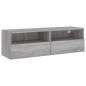 Preview: TV-Wandschrank Grau Sonoma 100x30x30 cm Holzwerkstoff