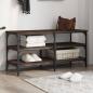 Preview: ARDEBO.de - Schuhbank Braun Eichen-Optik 100x38,5x49 cm Holzwerkstoff