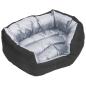 Preview: Wendbares & waschbares Hundekissen Grau und Schwarz 65x50x20 cm