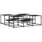 Preview: Couchtisch Schwarz 121x121x40 cm Holzwerkstoff