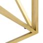 Preview: Couchtisch Golden Edelstahl und Massivholz