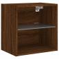 Preview: Wand-Nachttische mit LED-Leuchten 2 Stk. Braun Eichen-Optik