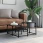 Preview: Couchtisch Schwarz 68x68x40 cm Holzwerkstoff