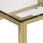 Preview: Couchtisch Golden Edelstahl und Hartglas