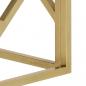 Preview: Couchtisch Golden Edelstahl und Hartglas