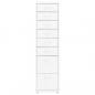 Preview: Aktenschrank mit Rollen Weiß 28x41x109 cm Metall