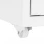 Preview: Aktenschrank mit Rollen Weiß 28x41x109 cm Metall