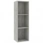 Preview: Bücherregal/TV-Schrank Betongrau 36x30x114 cm Holzwerkstoff