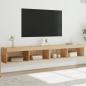 Preview: ARDEBO.de - TV-Schränke mit LED-Leuchten 2 Stk. Sonoma-Eiche 100x30x30 cm