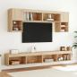 Preview: TV-Schränke mit LED-Leuchten 2 Stk. Sonoma-Eiche 100x30x30 cm